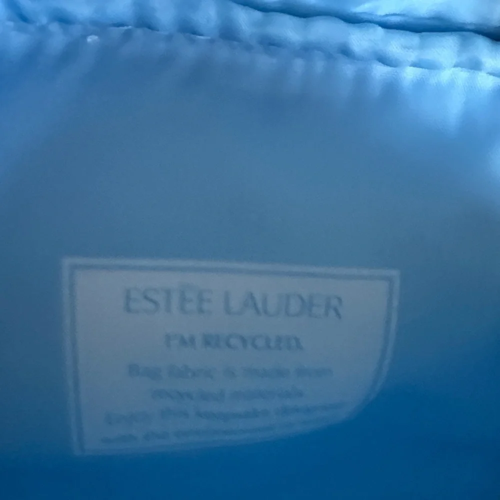 Estee Lauder Light Blue Floral Cosmetic Pouch